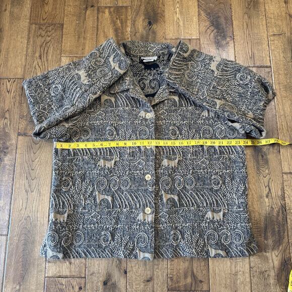 Vintage Touch O' Blue Gotcha Covered Womens Sz XL Jacket Blazer Safari Animal - Picture 5 of 6